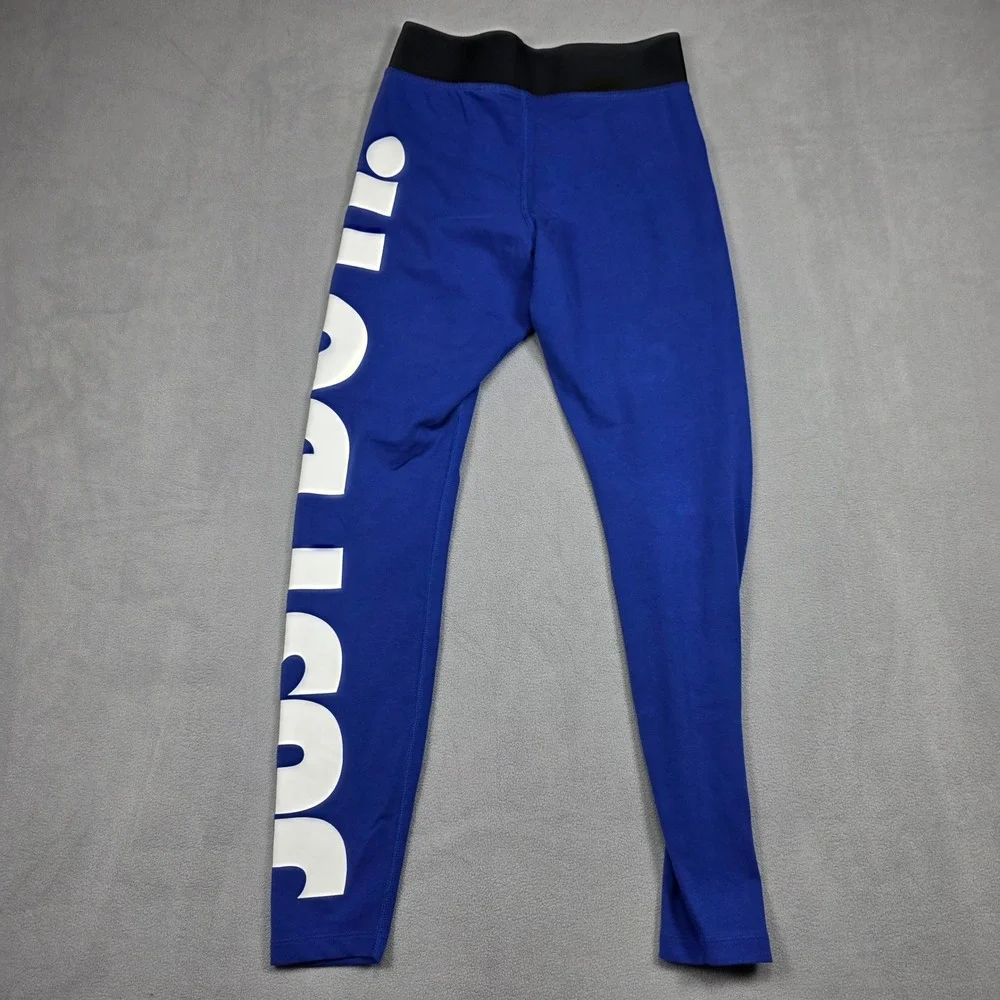 Nike Leggings Womens Small Blue Skinny High Rise Just‎ Do It Stretch Solid